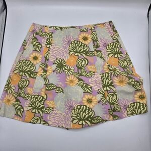 NEW Tory Burch Performance Pleated Golf Skort Orchid Bouquet Floral Print Size 0